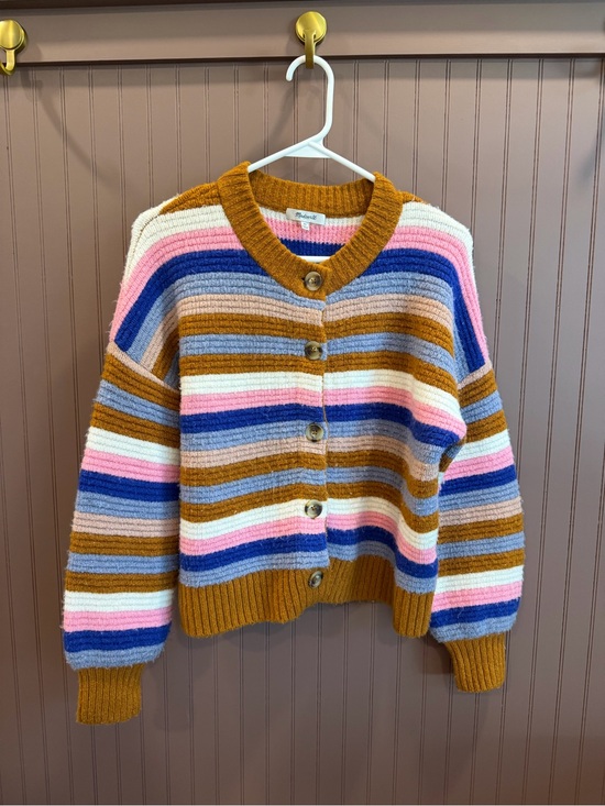 Madewell Sweaters - Madewell Striped Button-Front Sweater Cardigan